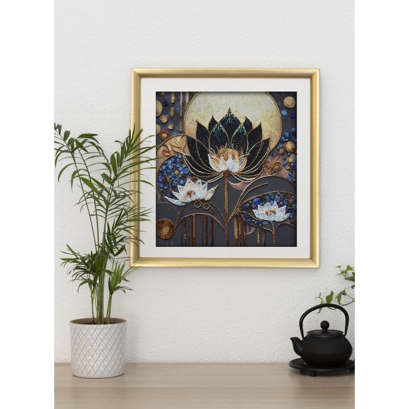 Bead Embroidery Kit on Art Canvas "Dream Bloom"
