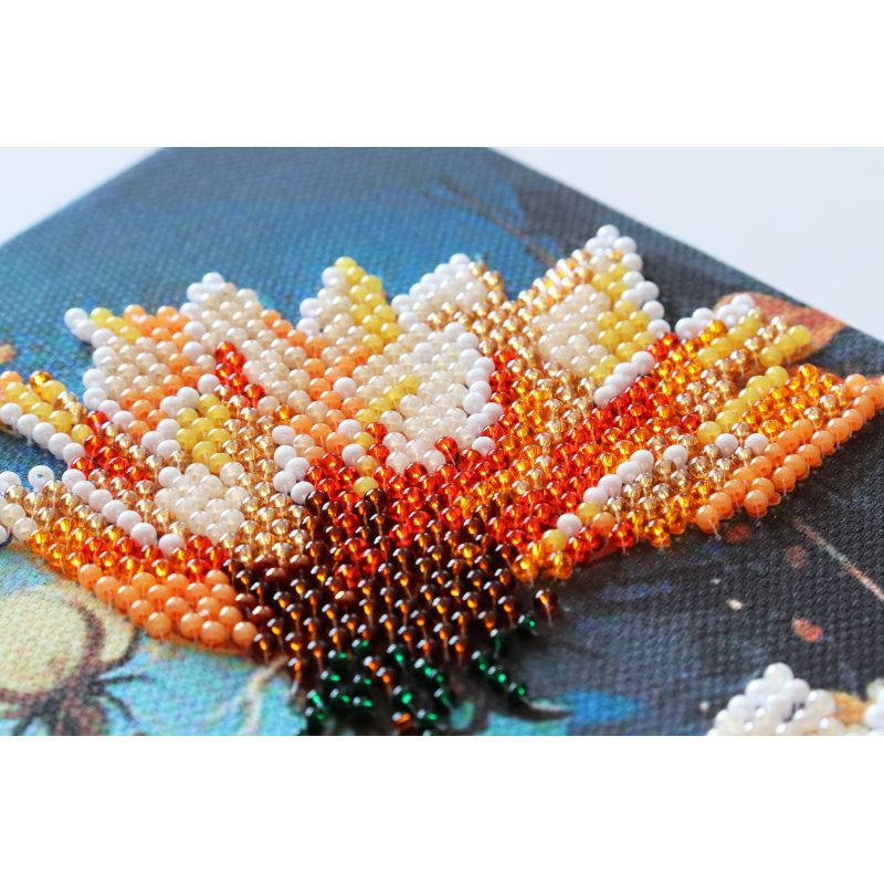 Bead Embroidery Kit on Art Canvas "The gift of the sun"