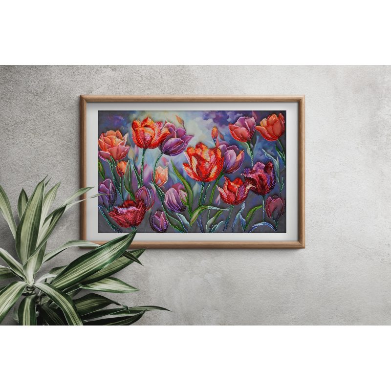 Bead Embroidery Kit on Art Canvas "An inspiring palette"