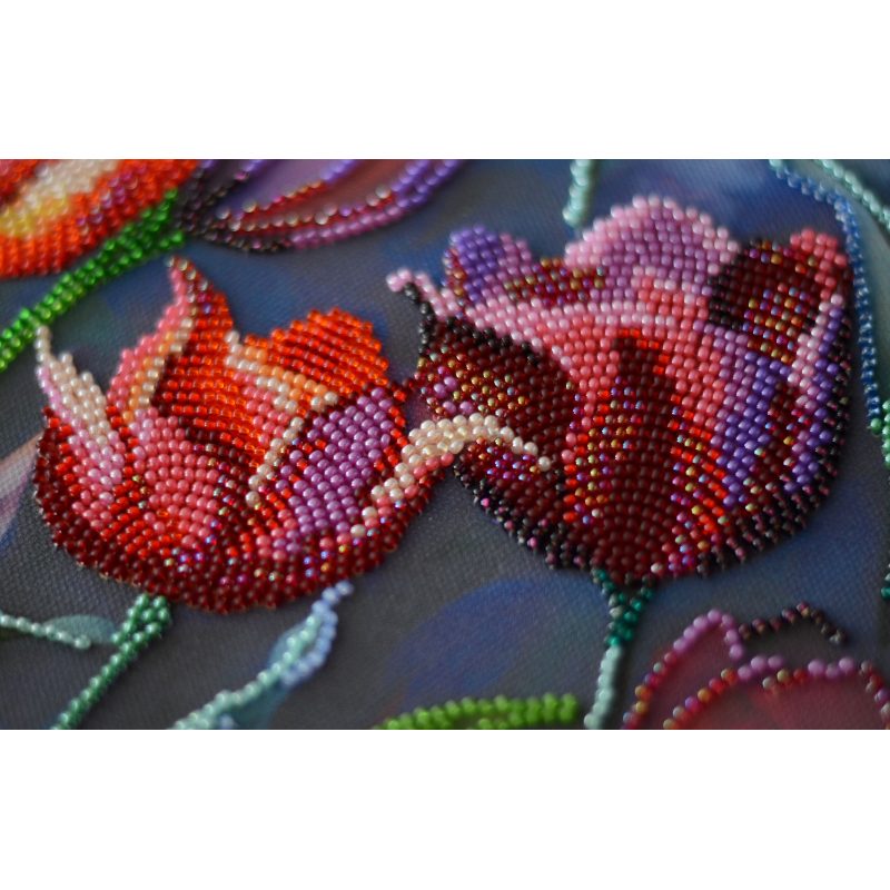 Bead Embroidery Kit on Art Canvas "An inspiring palette"