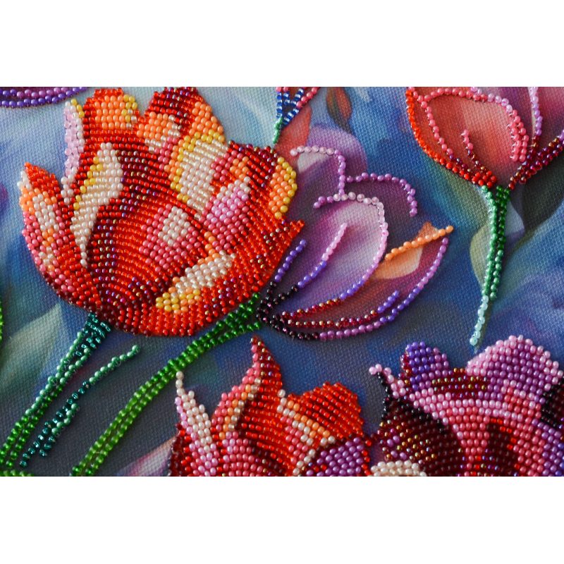 Bead Embroidery Kit on Art Canvas "An inspiring palette"