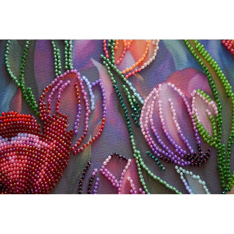 Bead Embroidery Kit on Art Canvas "An inspiring palette"