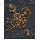 Bead Embroidery Kit on Art Canvas "Golden talisman"