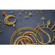 Bead Embroidery Kit on Art Canvas "Golden talisman"