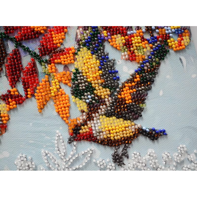 Bead Embroidery Kit on Art Canvas "Under the viburnum"
