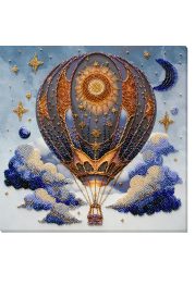 Bead Embroidery Kit on Art Canvas "Air adventures"