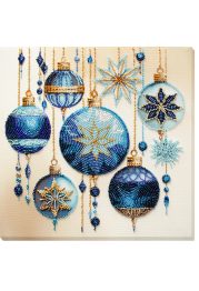 Bead Embroidery Kit on Art Canvas "Crystal patterns"