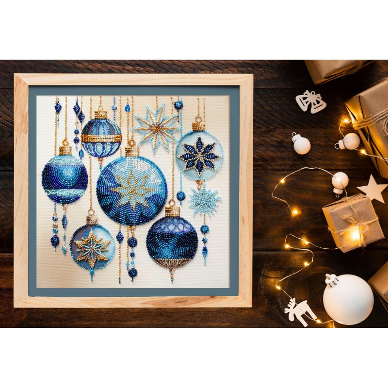 Bead Embroidery Kit on Art Canvas "Crystal patterns"