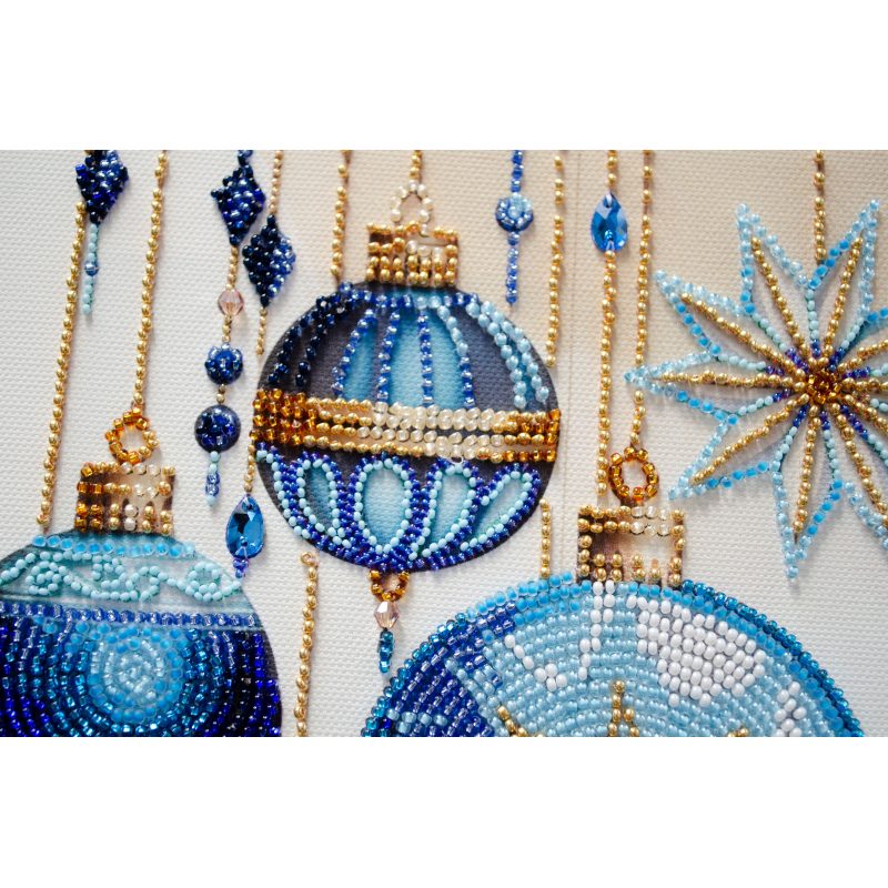 Bead Embroidery Kit on Art Canvas "Crystal patterns"