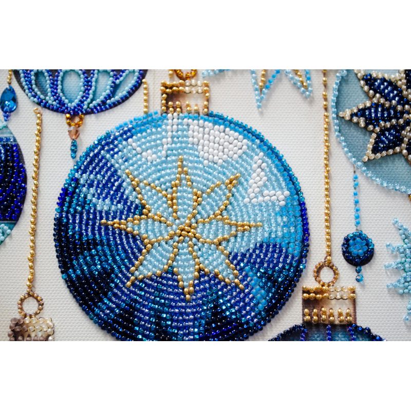 Bead Embroidery Kit on Art Canvas "Crystal patterns"