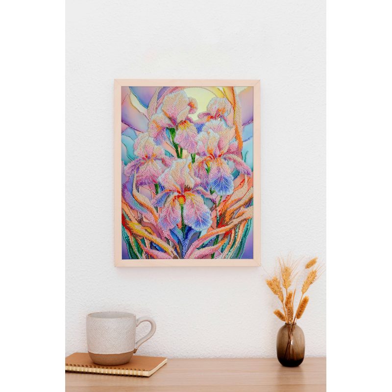 Bead Embroidery Kit on Art Canvas "Floral inspiration"
