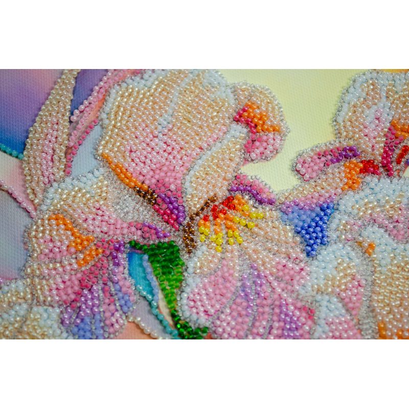 Bead Embroidery Kit on Art Canvas "Floral inspiration"