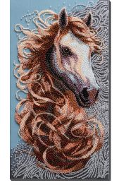 Bead Embroidery Kit on Art Canvas "Spirit of the Prairies"