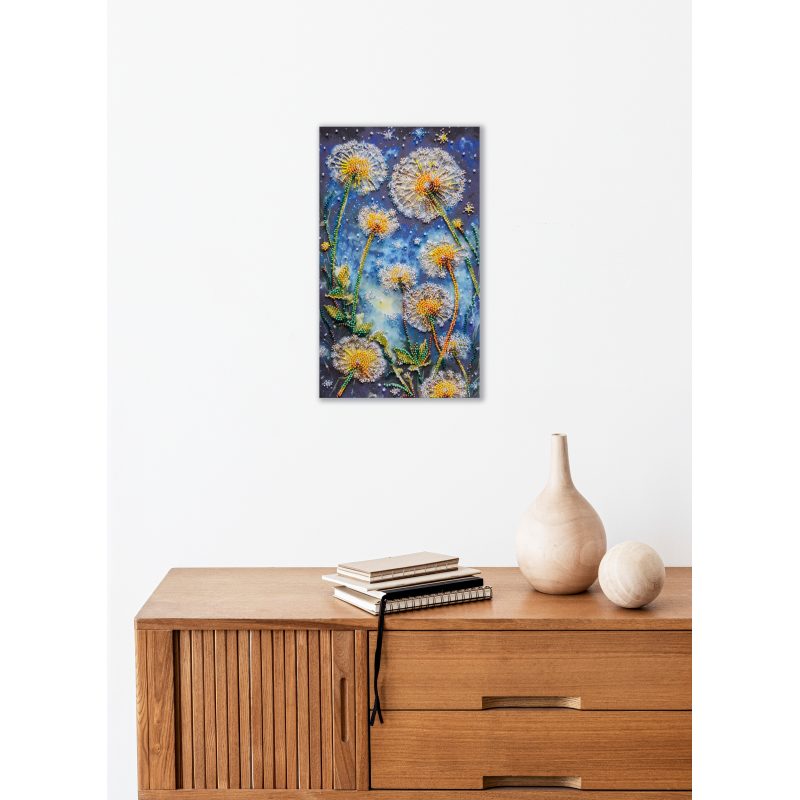 Bead Embroidery Kit on Art Canvas "Give your dream to the wind"