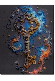 Bead Embroidery Kit on Art Canvas "The key to happiness"