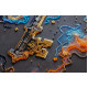 Bead Embroidery Kit on Art Canvas "The key to happiness"