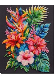 Bead Embroidery Kit on Art Canvas "Heavenly delight"
