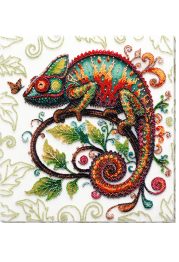 Bead Embroidery Kit on Art Canvas "The master of reincarnations"