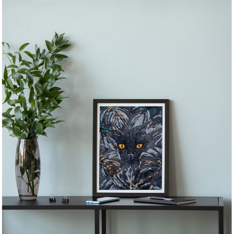 Bead Embroidery Kit on Art Canvas "Lurking"