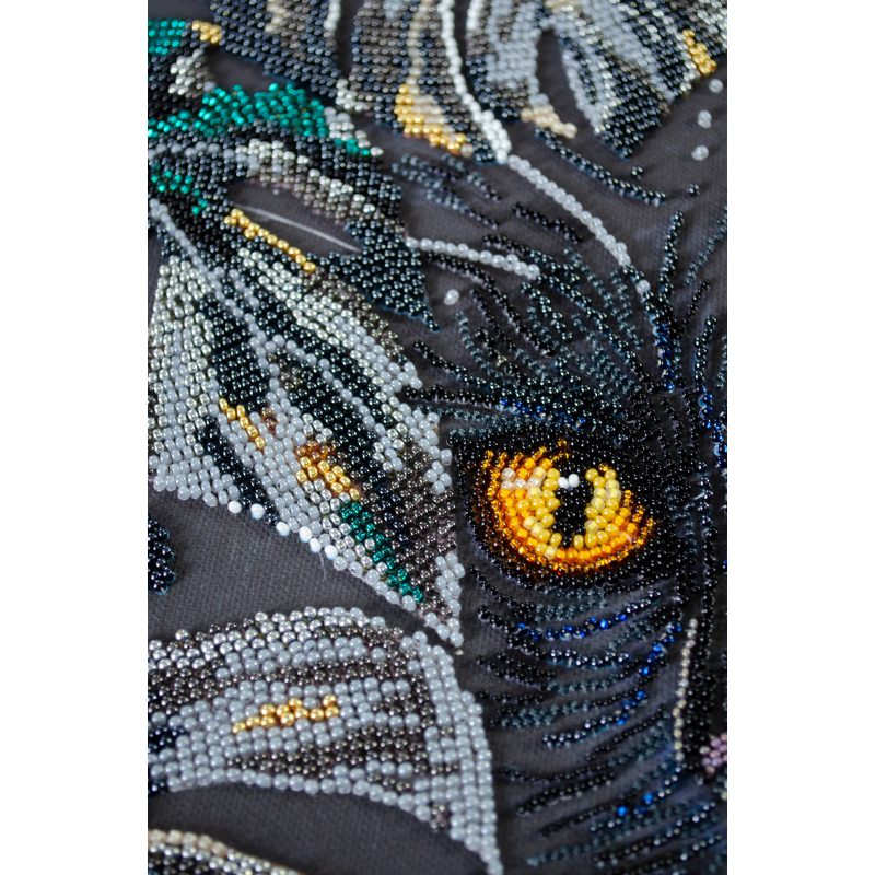Bead Embroidery Kit on Art Canvas "Lurking"