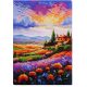 Bead Embroidery Kit on Art Canvas "Evening over the meadow"