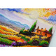 Bead Embroidery Kit on Art Canvas "Evening over the meadow"