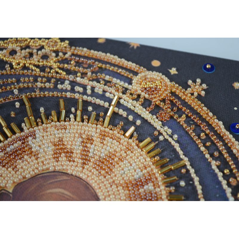 Bead Embroidery Kit on Art Canvas "Guardian of the sky"