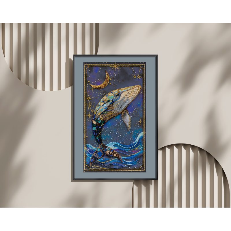 Bead Embroidery Kit on Art Canvas "Lord of the Depths"