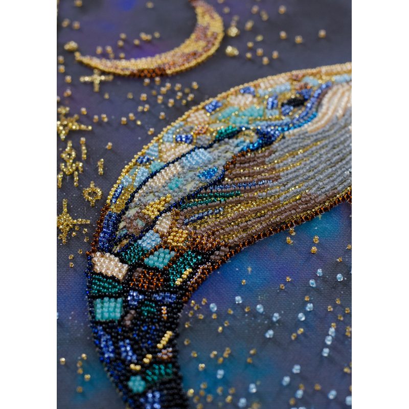 Bead Embroidery Kit on Art Canvas "Lord of the Depths"