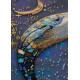 Bead Embroidery Kit on Art Canvas "Lord of the Depths"