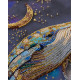 Bead Embroidery Kit on Art Canvas "Lord of the Depths"