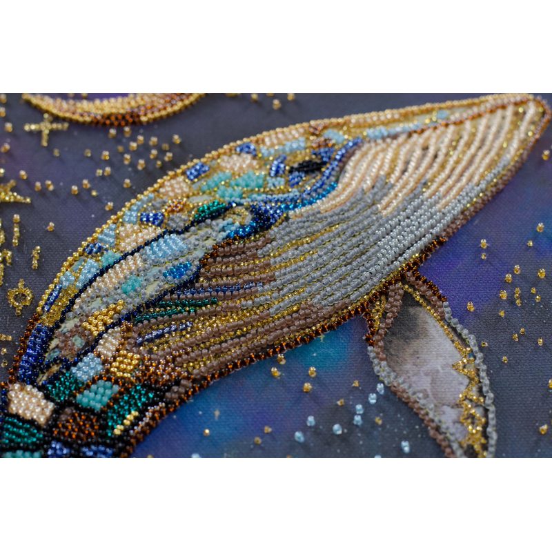 Bead Embroidery Kit on Art Canvas "Lord of the Depths"