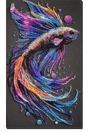 Bead Embroidery Kit on Art Canvas "Waves of Color"