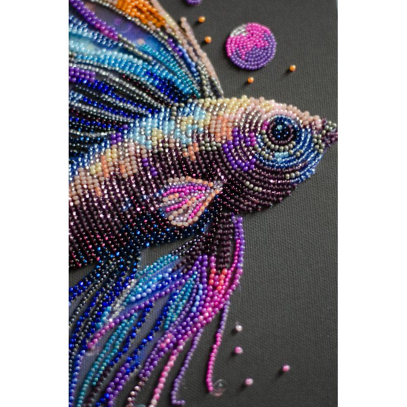 Bead Embroidery Kit on Art Canvas "Waves of Color"