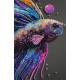 Bead Embroidery Kit on Art Canvas "Waves of Color"