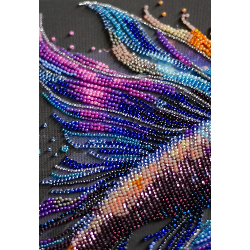 Bead Embroidery Kit on Art Canvas "Waves of Color"