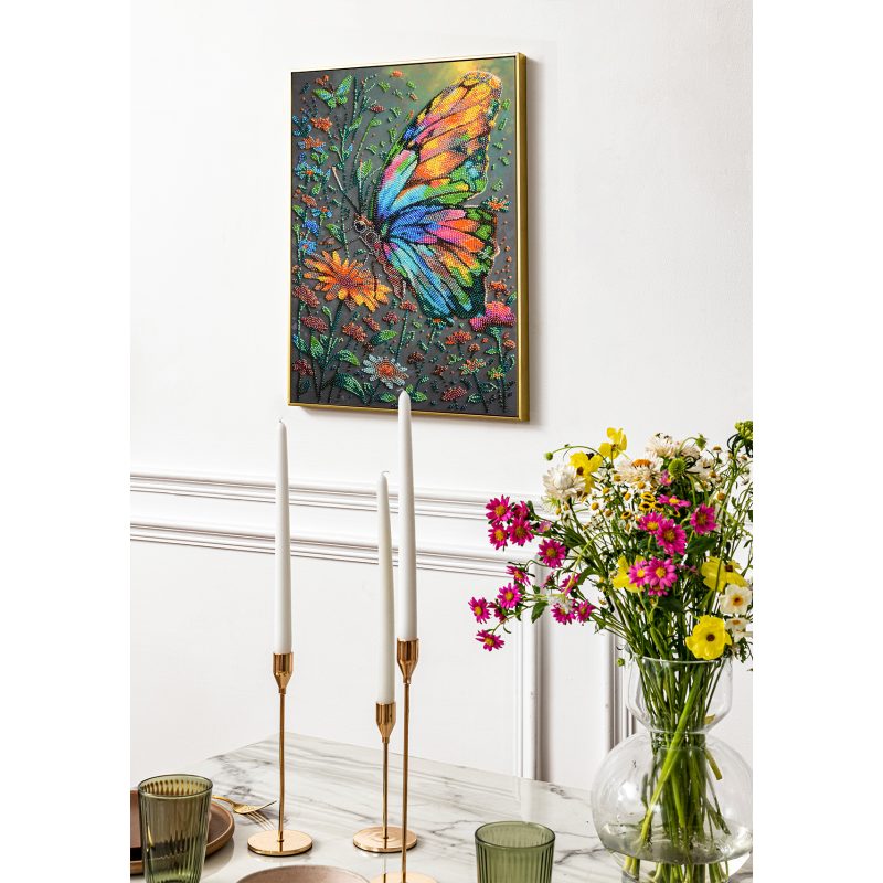 Bead Embroidery Kit on Art Canvas "Shades of Summer"