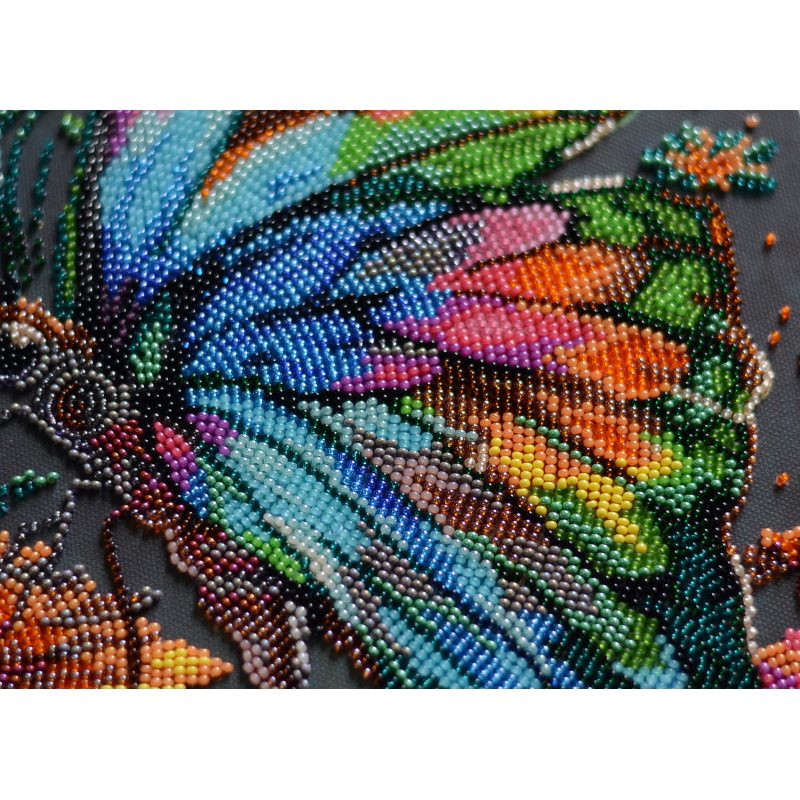Bead Embroidery Kit on Art Canvas "Shades of Summer"
