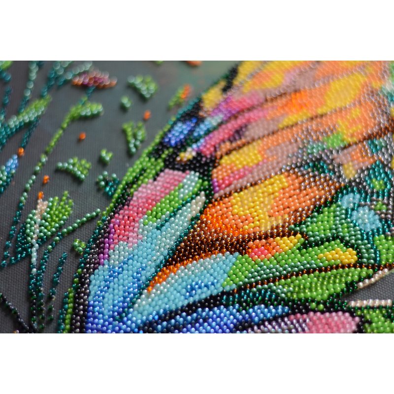 Bead Embroidery Kit on Art Canvas "Shades of Summer"
