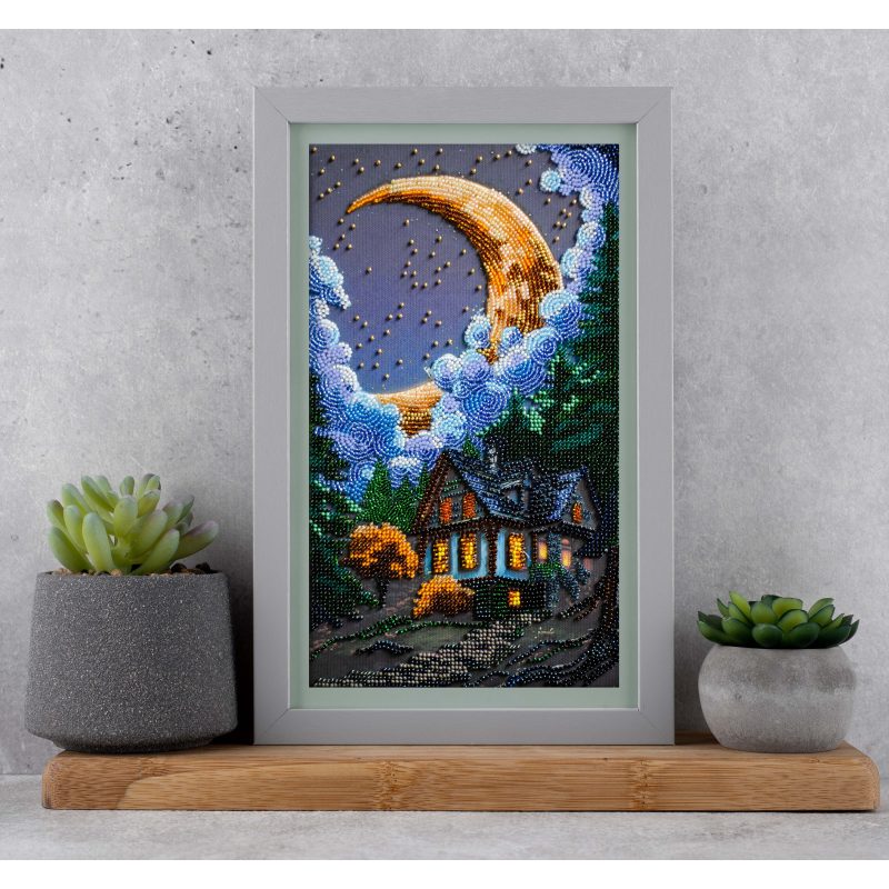 Bead Embroidery Kit on Art Canvas "Silent Night"