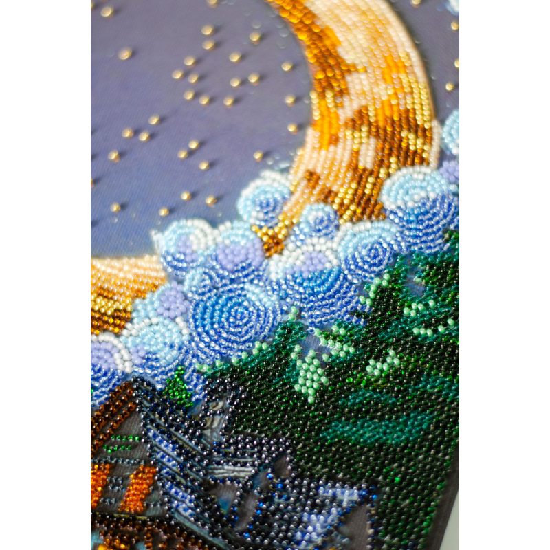 Bead Embroidery Kit on Art Canvas "Silent Night"