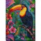 Bead Embroidery Kit on Art Canvas "The Exotic Beau"