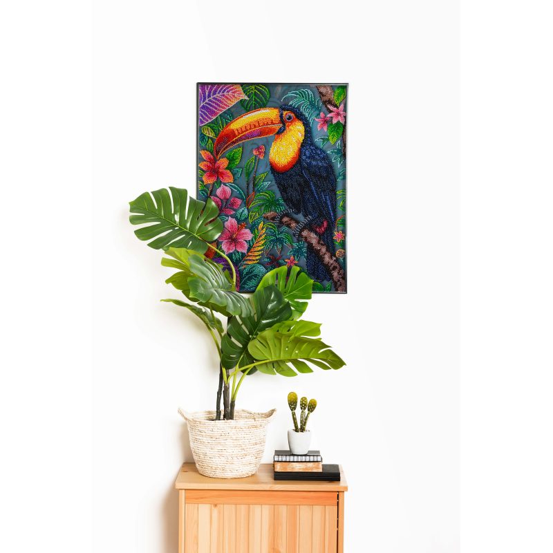 Bead Embroidery Kit on Art Canvas "The Exotic Beau"