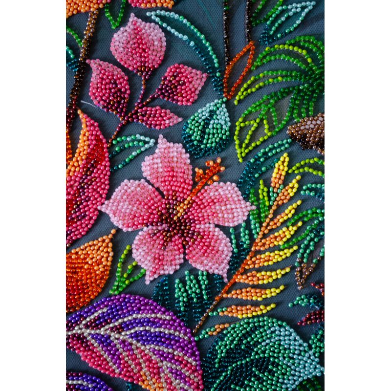 Bead Embroidery Kit on Art Canvas "The Exotic Beau"