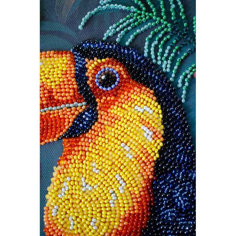 Bead Embroidery Kit on Art Canvas "The Exotic Beau"