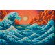 Bead Embroidery Kit on Art Canvas "The Murmuring Sea…"