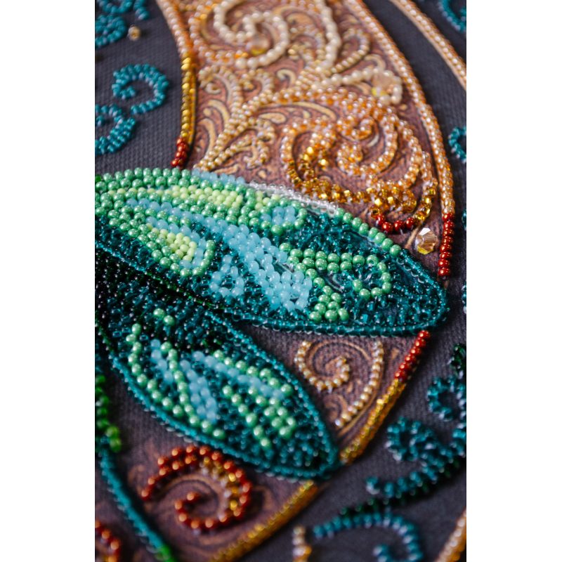 Bead Embroidery Kit on Art Canvas "Nature Totem"