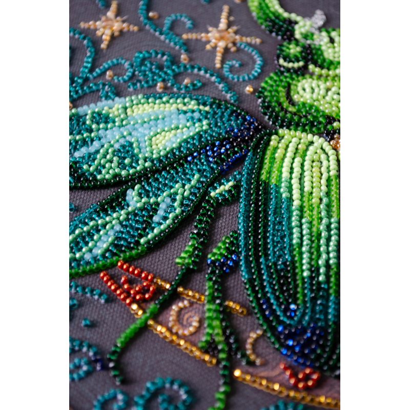 Bead Embroidery Kit on Art Canvas "Nature Totem"