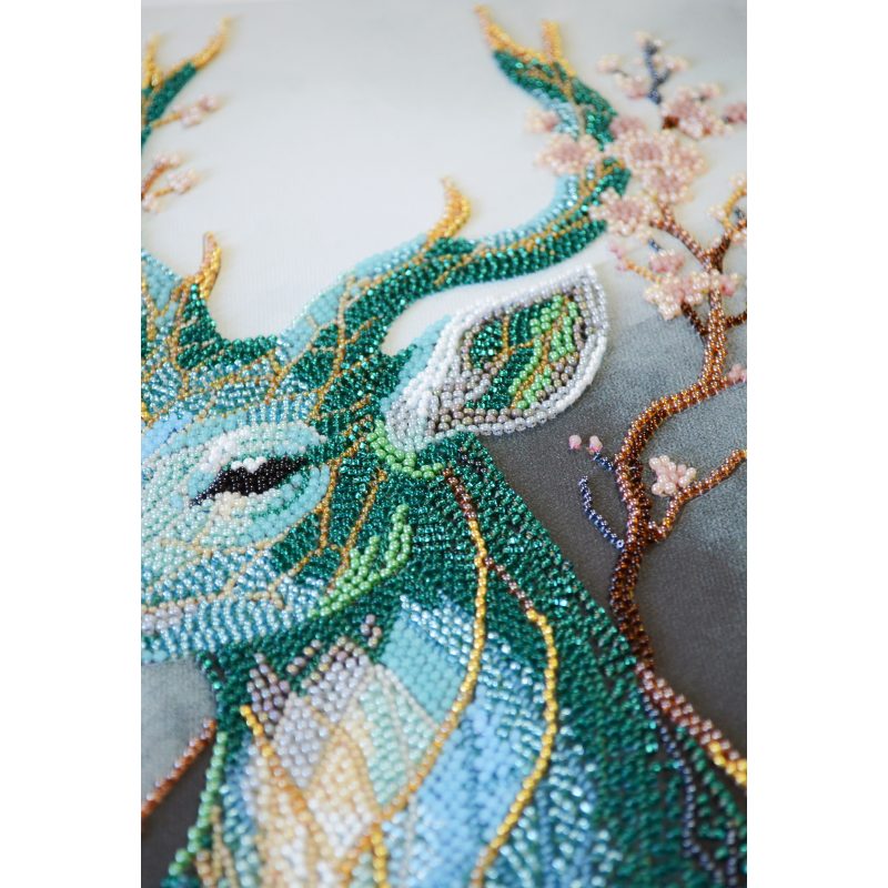 Bead Embroidery Kit on Art Canvas "Forest Spirit"