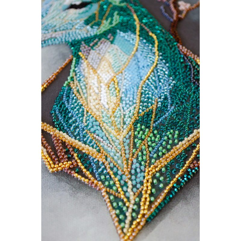 Bead Embroidery Kit on Art Canvas "Forest Spirit"